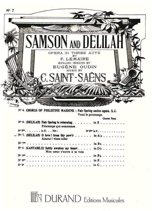 Samson Et Dalila N7 Ang-Frmezzo-Pno(Amours Viens)